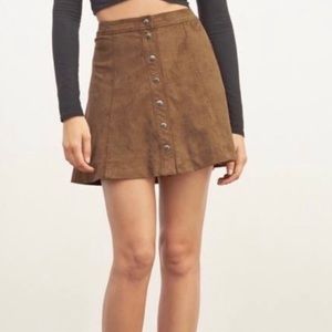 Abercrombie & Fitch Caramel Suede Skirt